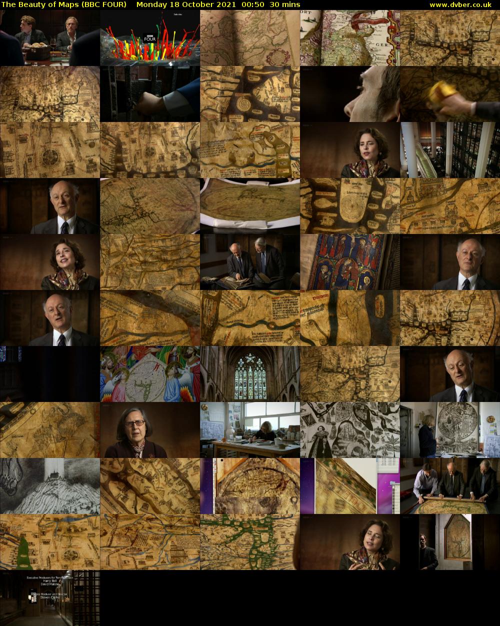 The Beauty of Maps (BBC FOUR) Monday 18 October 2021 00:50 - 01:20