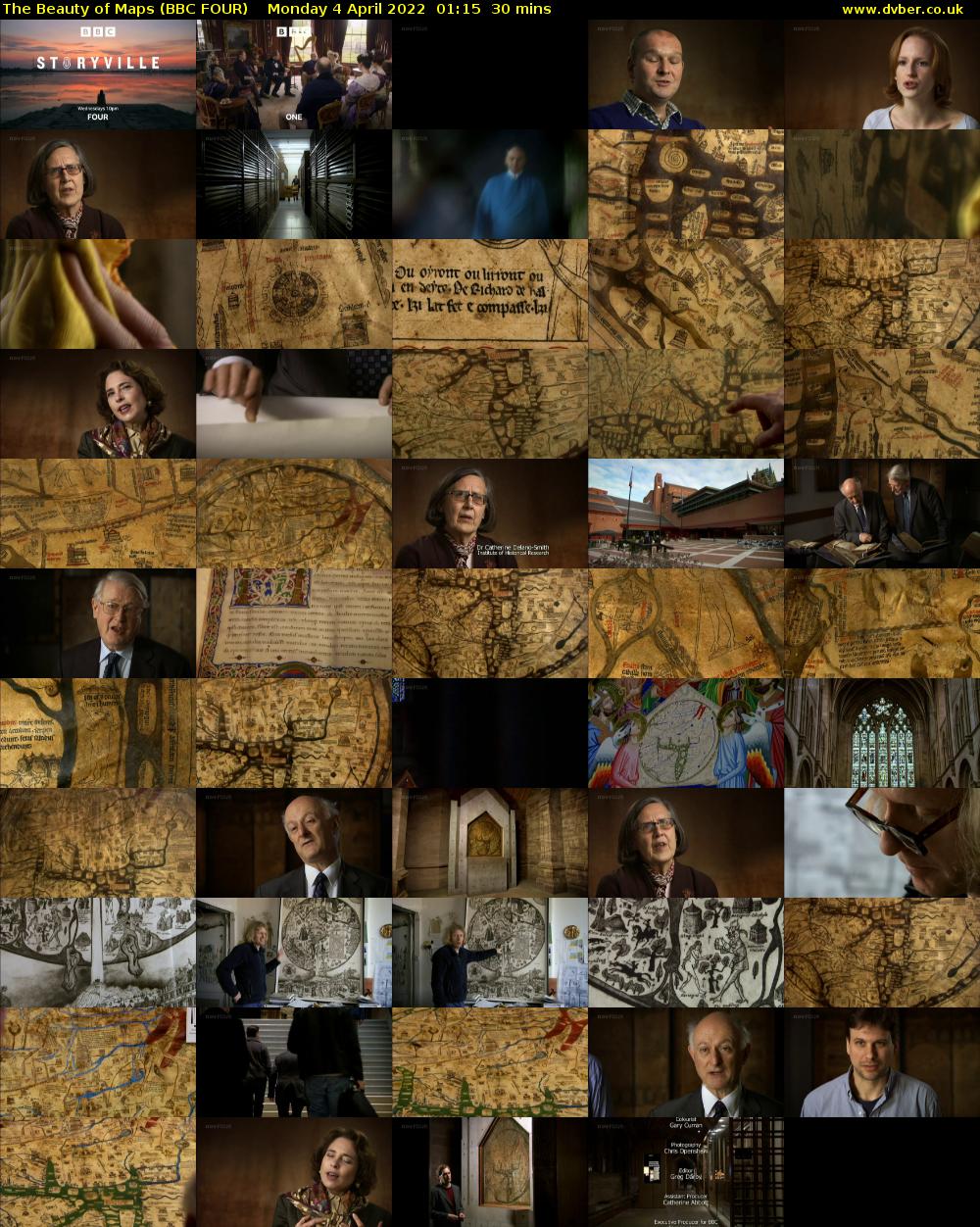 The Beauty of Maps (BBC FOUR) Monday 4 April 2022 01:15 - 01:45