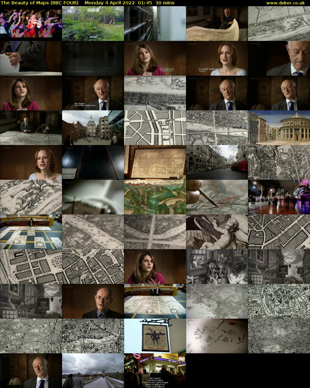 The Beauty of Maps (BBC FOUR) Monday 4 April 2022 01:45 - 02:15