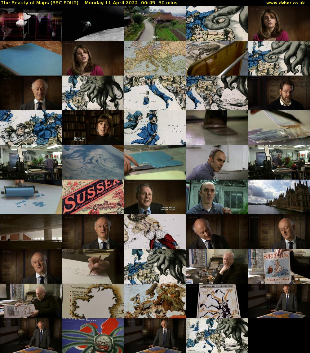 The Beauty of Maps (BBC FOUR) Monday 11 April 2022 00:45 - 01:15