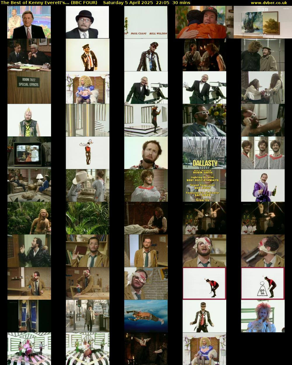 The Best of Kenny Everett's... (BBC FOUR) Saturday 5 April 2025 22:05 - 22:35
