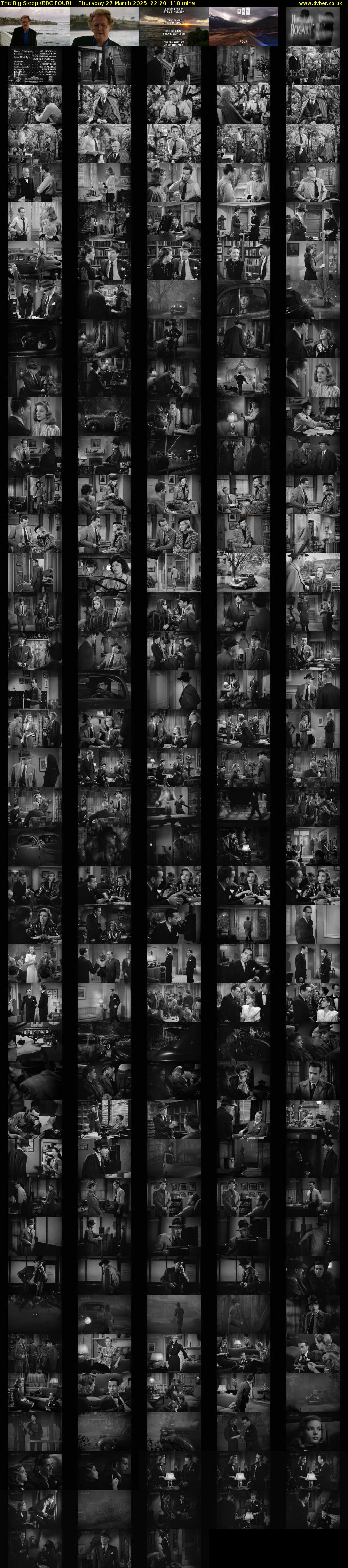 The Big Sleep (BBC FOUR) Thursday 27 March 2025 22:20 - 00:10