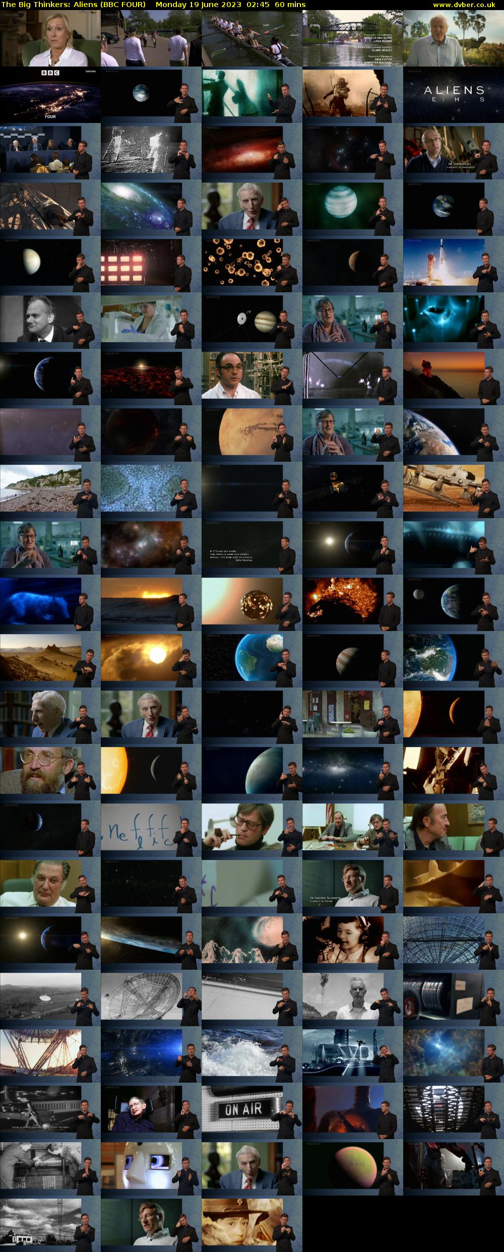 The Big Thinkers: Aliens (BBC FOUR) Monday 19 June 2023 02:45 - 03:45