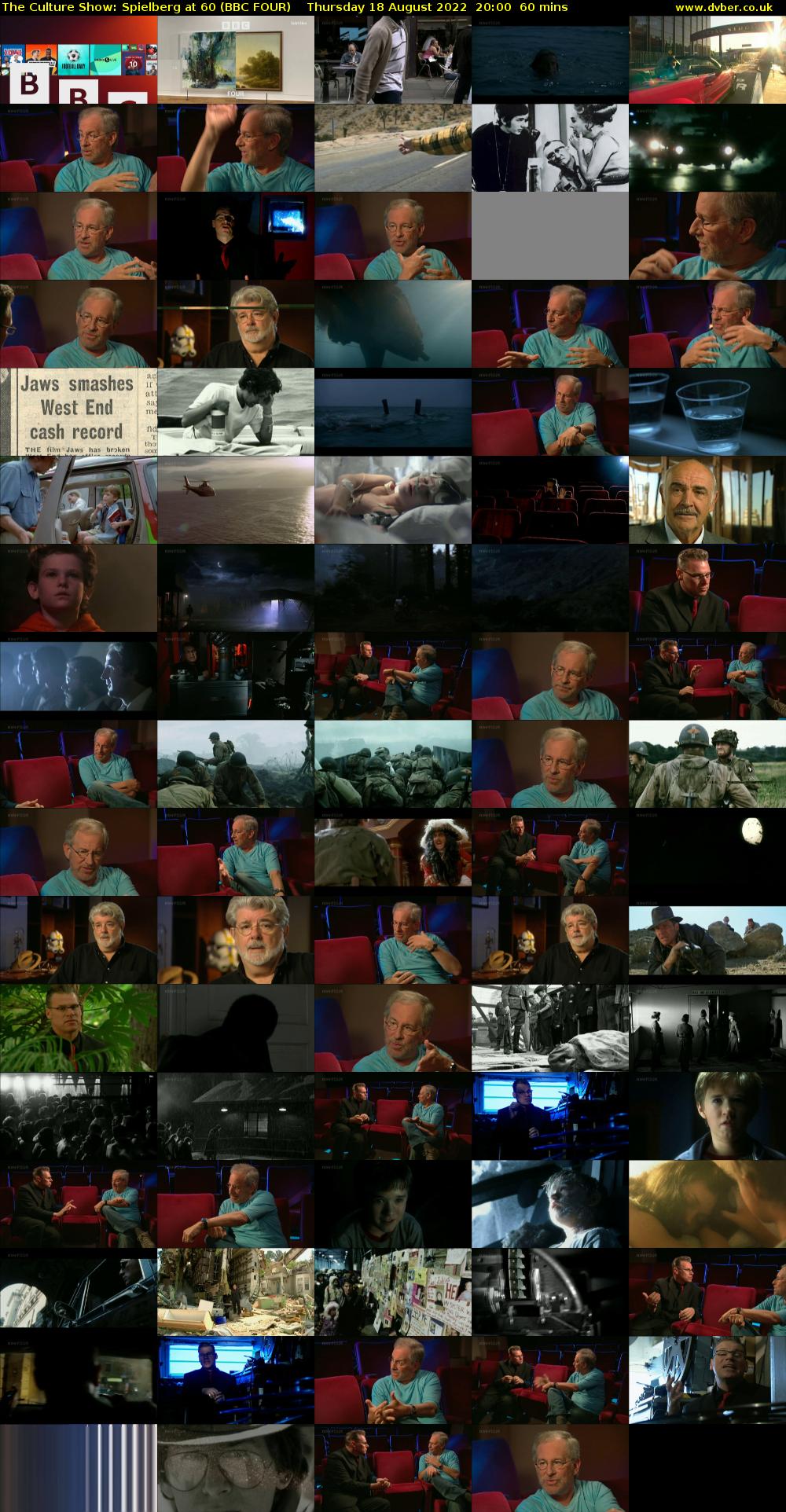 The Culture Show: Spielberg at 60 (BBC FOUR) Thursday 18 August 2022 20:00 - 21:00
