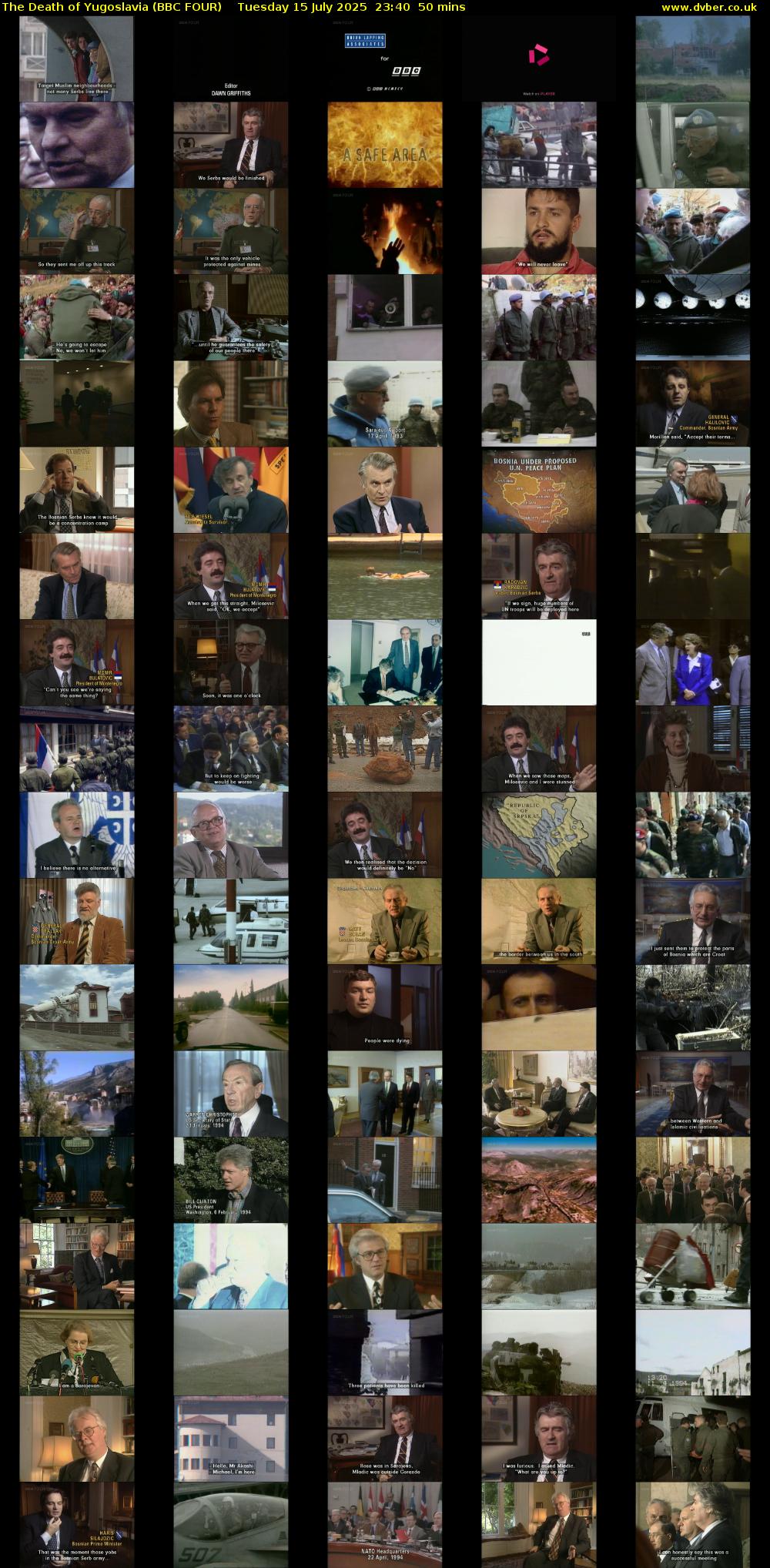 The Death of Yugoslavia (BBC FOUR) Tuesday 15 July 2025 23:40 - 00:30