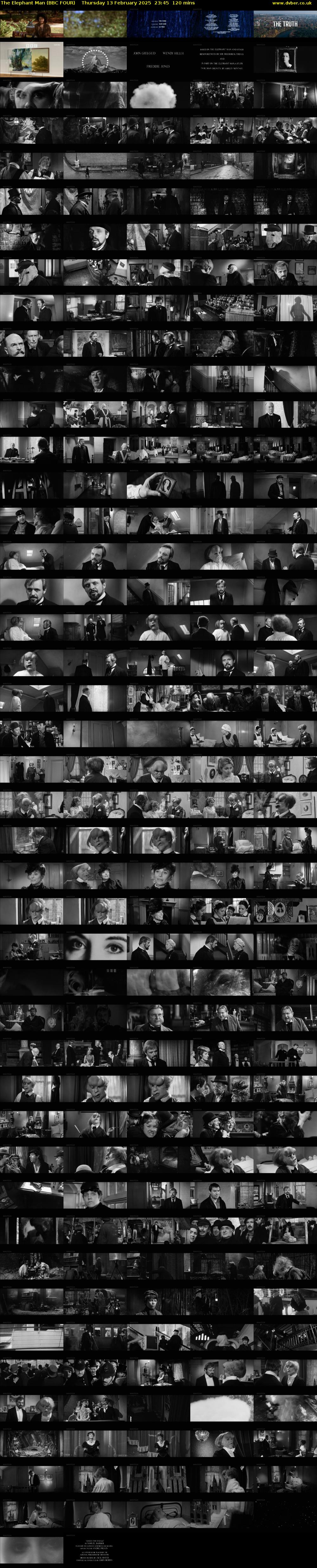 The Elephant Man (BBC FOUR) Thursday 13 February 2025 23:45 - 01:45