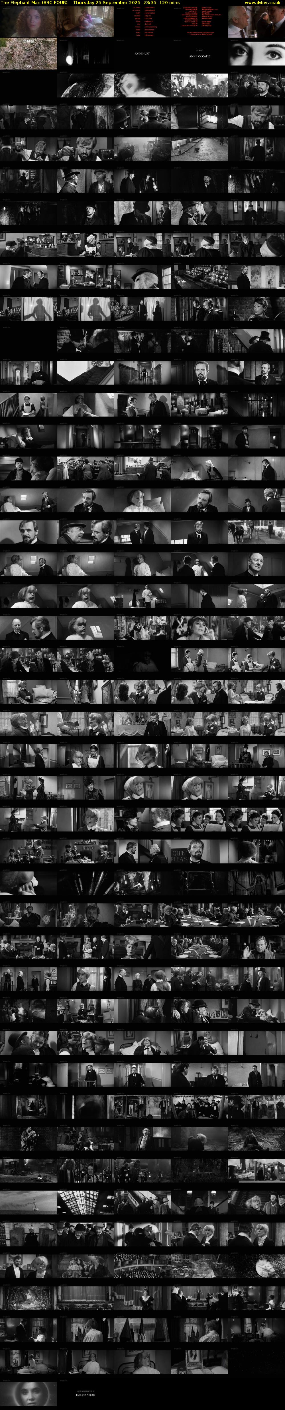 The Elephant Man (BBC FOUR) Thursday 25 September 2025 23:35 - 01:35