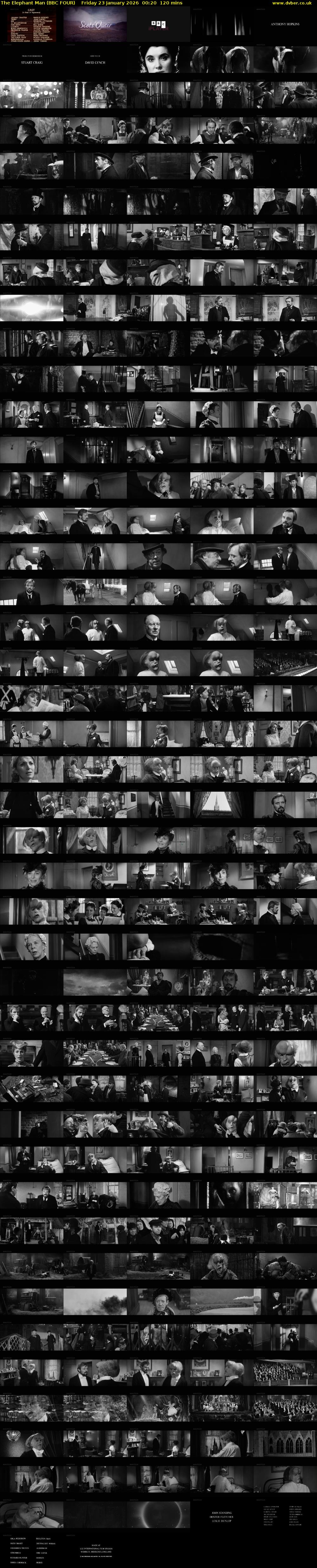 The Elephant Man (BBC FOUR) Friday 23 January 2026 00:20 - 02:20