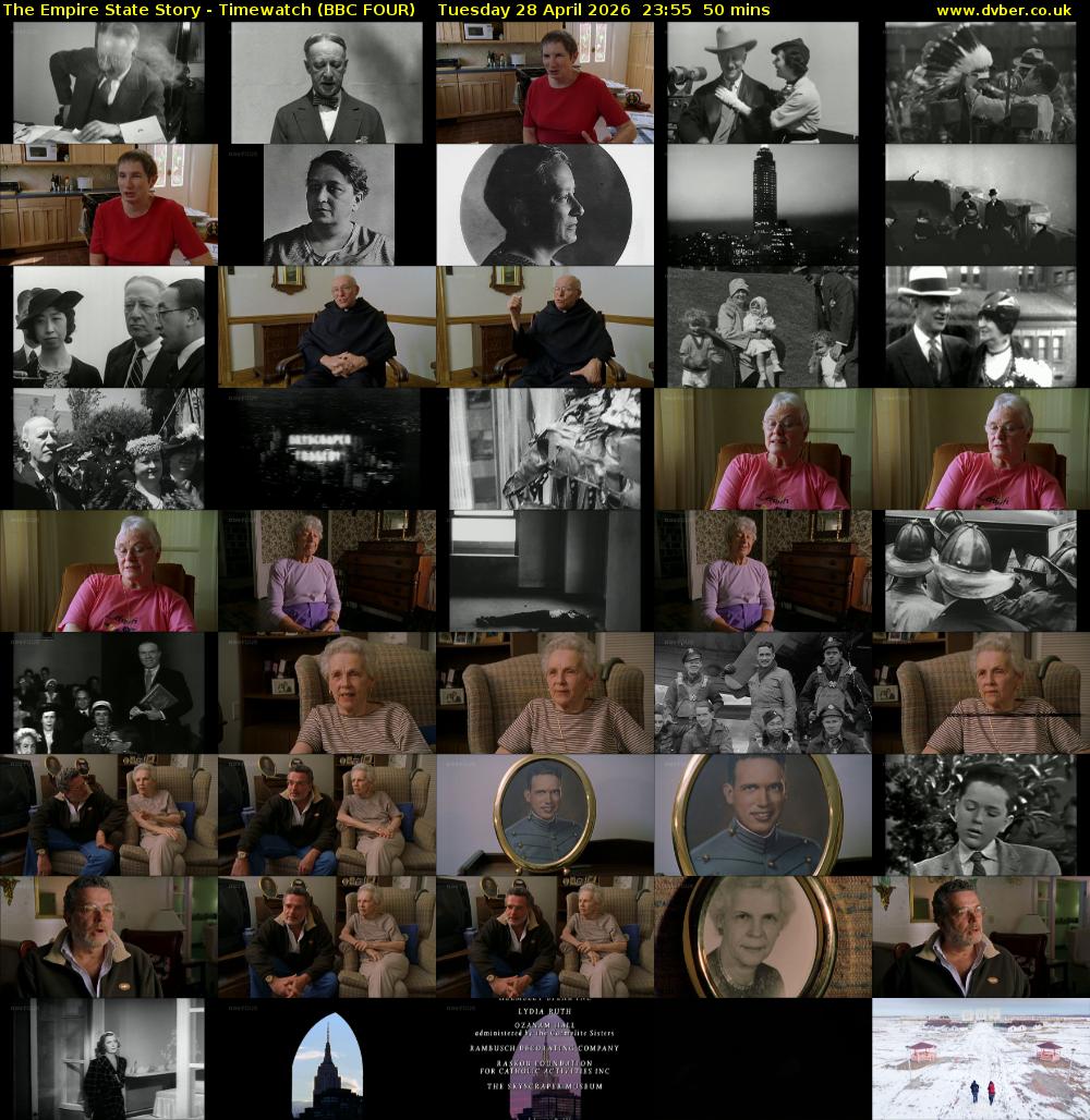 The Empire State Story - Timewatch (BBC FOUR) Tuesday 28 April 2026 23:55 - 00:45