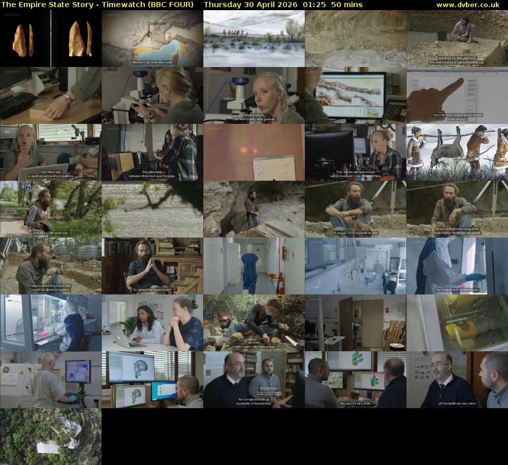 The Empire State Story - Timewatch (BBC FOUR) Thursday 30 April 2026 01:25 - 02:15