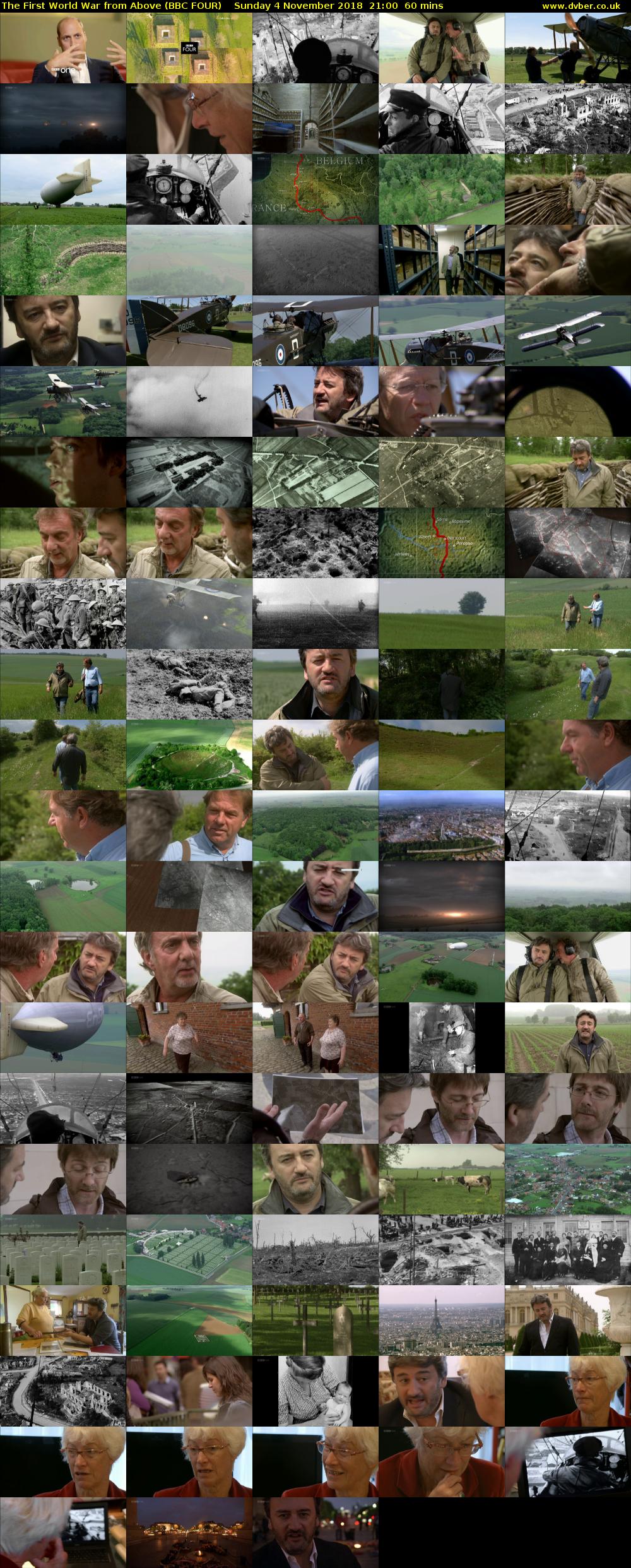 The First World War from Above (BBC FOUR) Sunday 4 November 2018 21:00 - 22:00