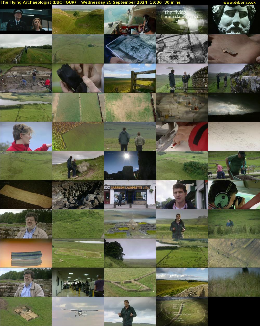 The Flying Archaeologist (BBC FOUR) Wednesday 25 September 2024 19:30 - 20:00