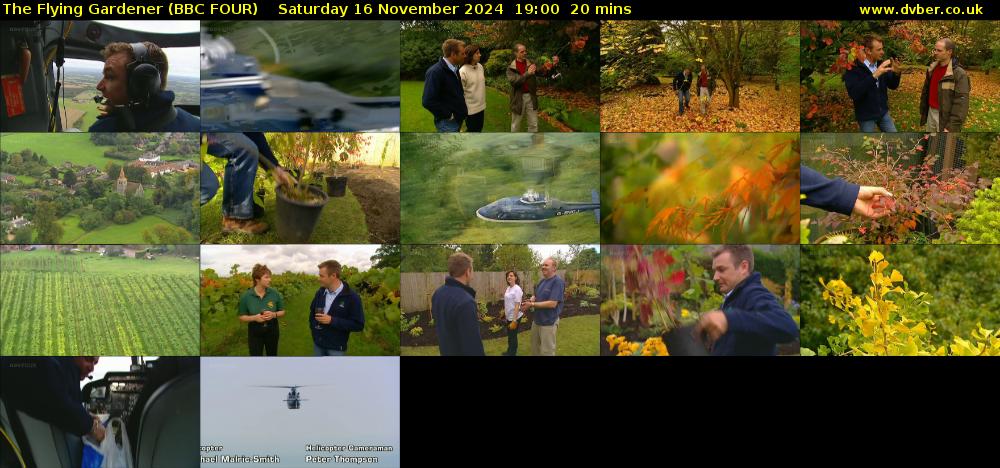 The Flying Gardener (BBC FOUR) Saturday 16 November 2024 19:00 - 19:20