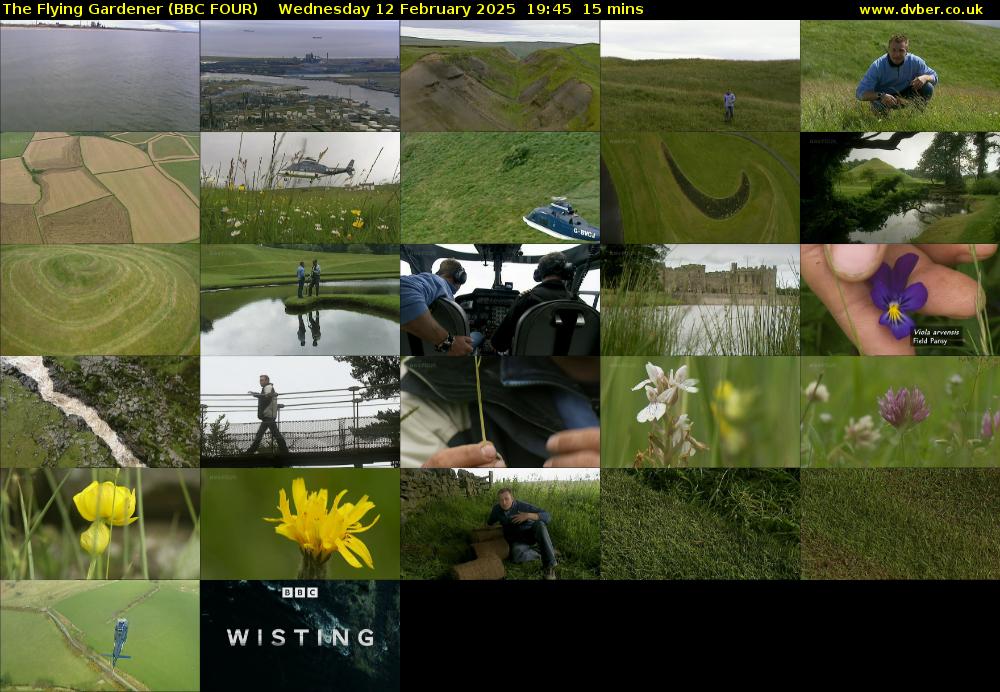 The Flying Gardener (BBC FOUR) Wednesday 12 February 2025 19:45 - 20:00