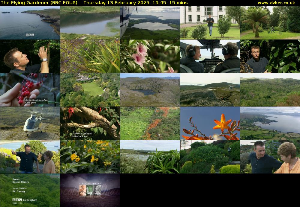 The Flying Gardener (BBC FOUR) Thursday 13 February 2025 19:45 - 20:00