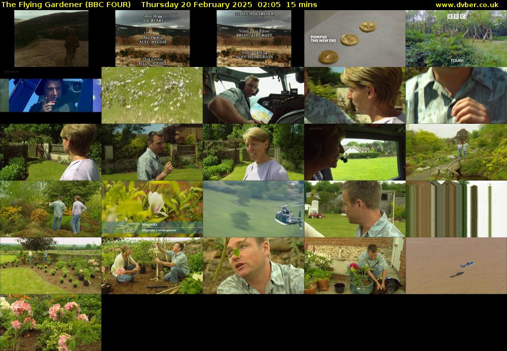 The Flying Gardener (BBC FOUR) Thursday 20 February 2025 02:05 - 02:20