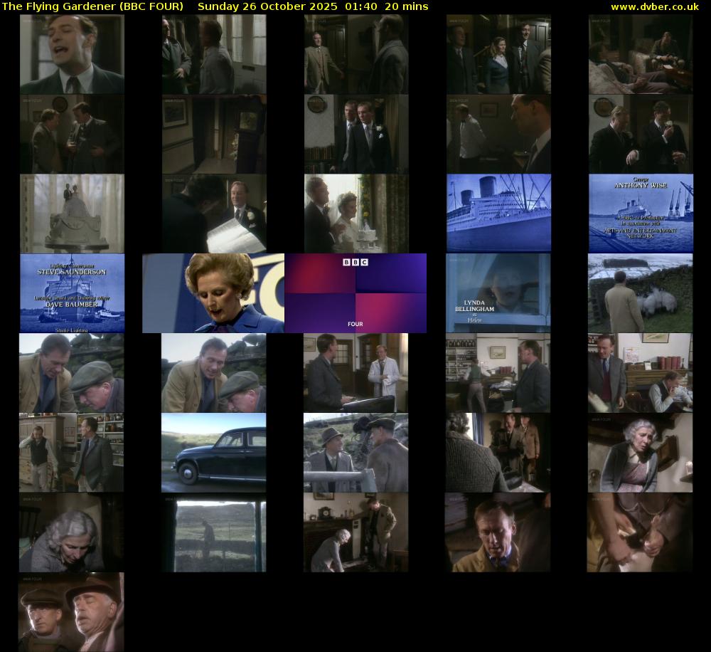 The Flying Gardener (BBC FOUR) Sunday 26 October 2025 01:40 - 02:00