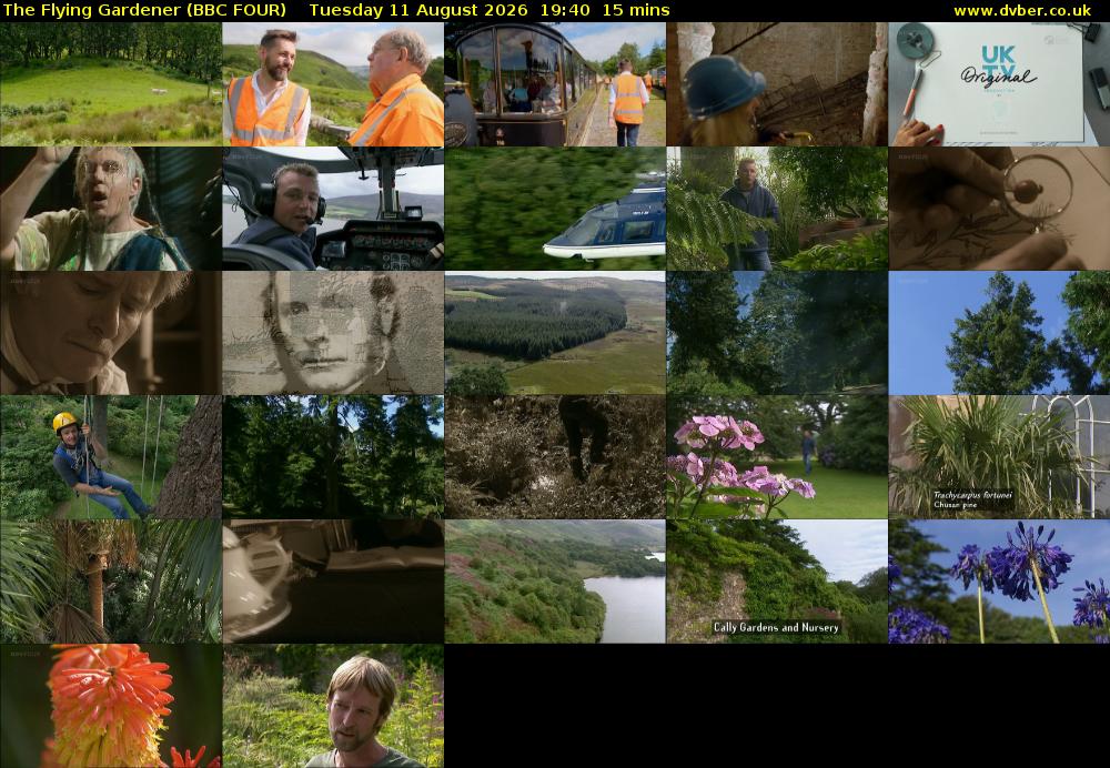 The Flying Gardener (BBC FOUR) Tuesday 11 August 2026 19:40 - 19:55