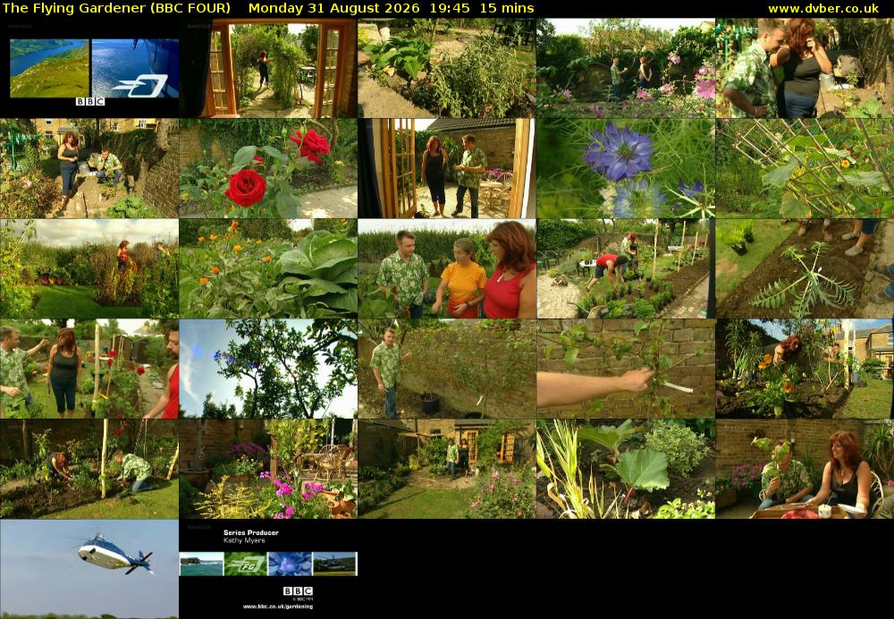 The Flying Gardener (BBC FOUR) Monday 31 August 2026 19:45 - 20:00