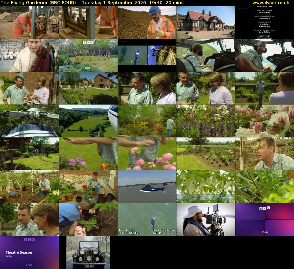 The Flying Gardener (BBC FOUR) Tuesday 1 September 2026 19:40 - 20:00