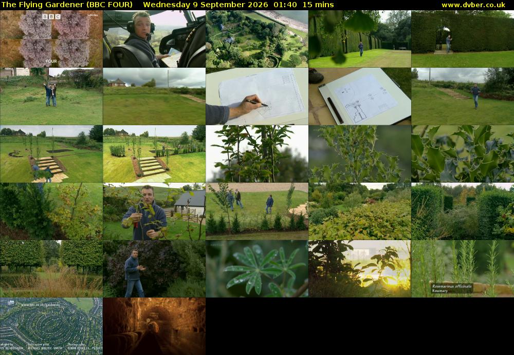 The Flying Gardener (BBC FOUR) Wednesday 9 September 2026 01:40 - 01:55