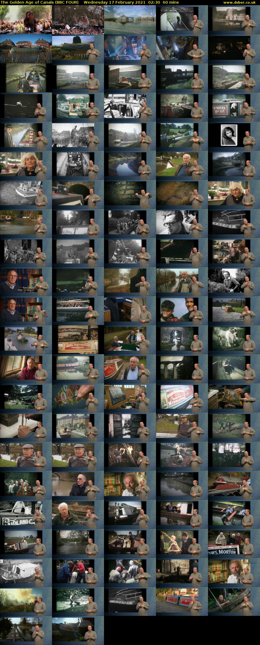 The Golden Age of Canals (BBC FOUR) Wednesday 17 February 2021 02:30 - 03:30