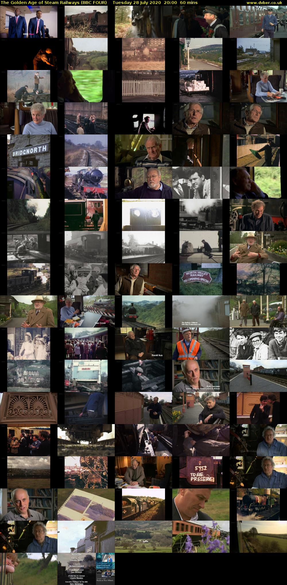 The Golden Age of Steam Railways (BBC FOUR) Tuesday 28 July 2020 20:00 - 21:00