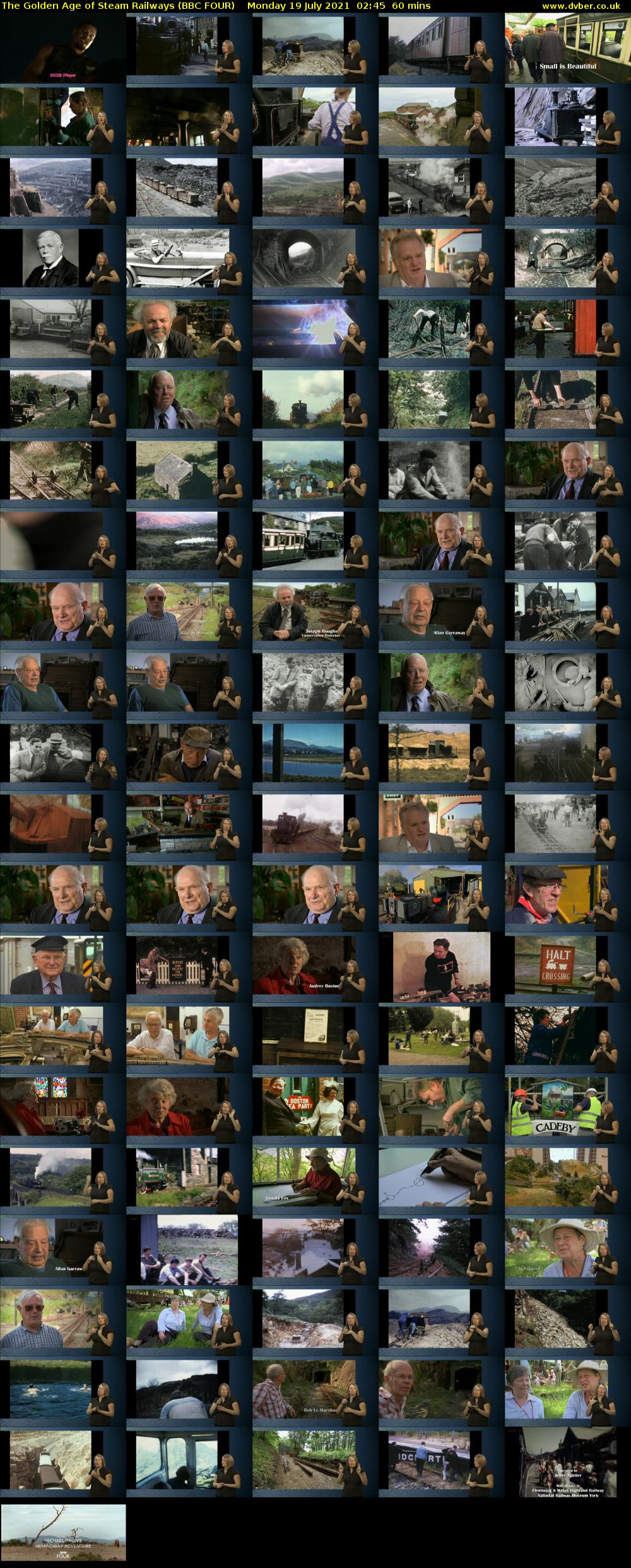 The Golden Age of Steam Railways (BBC FOUR) Monday 19 July 2021 02:45 - 03:45