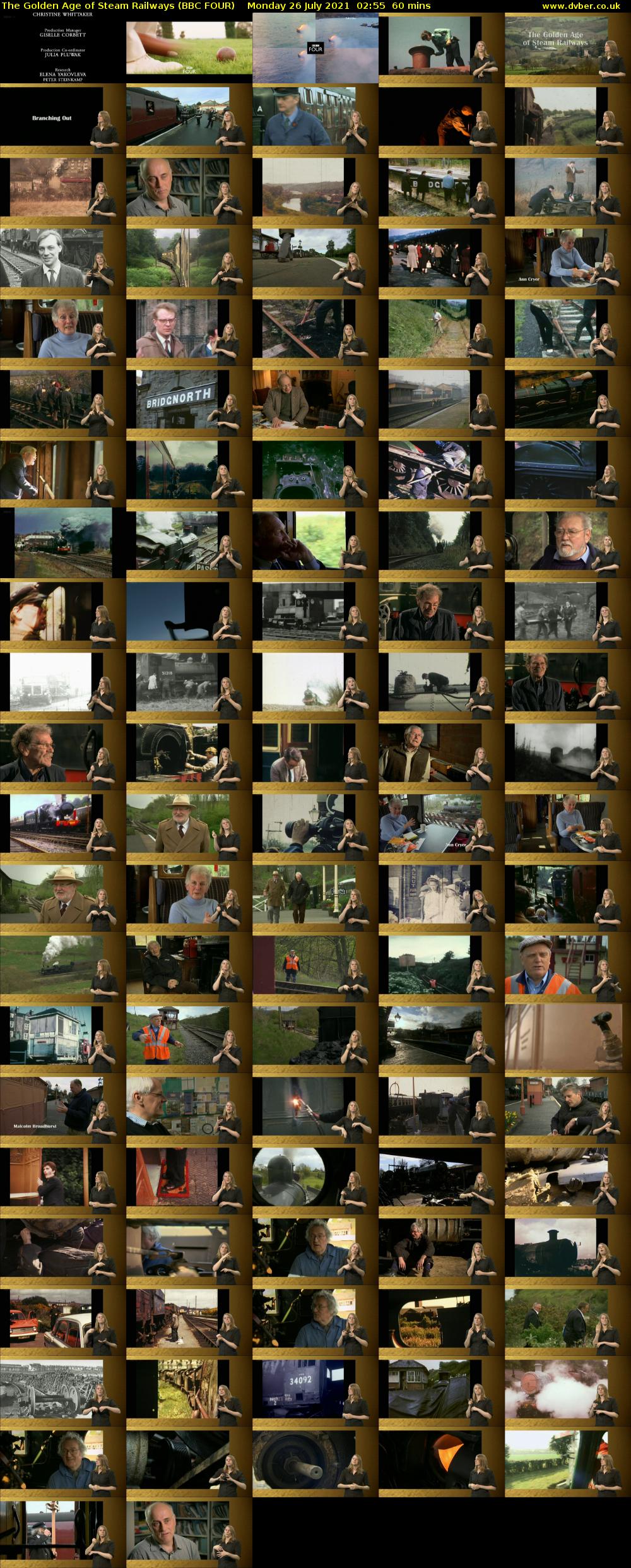 The Golden Age of Steam Railways (BBC FOUR) Monday 26 July 2021 02:55 - 03:55