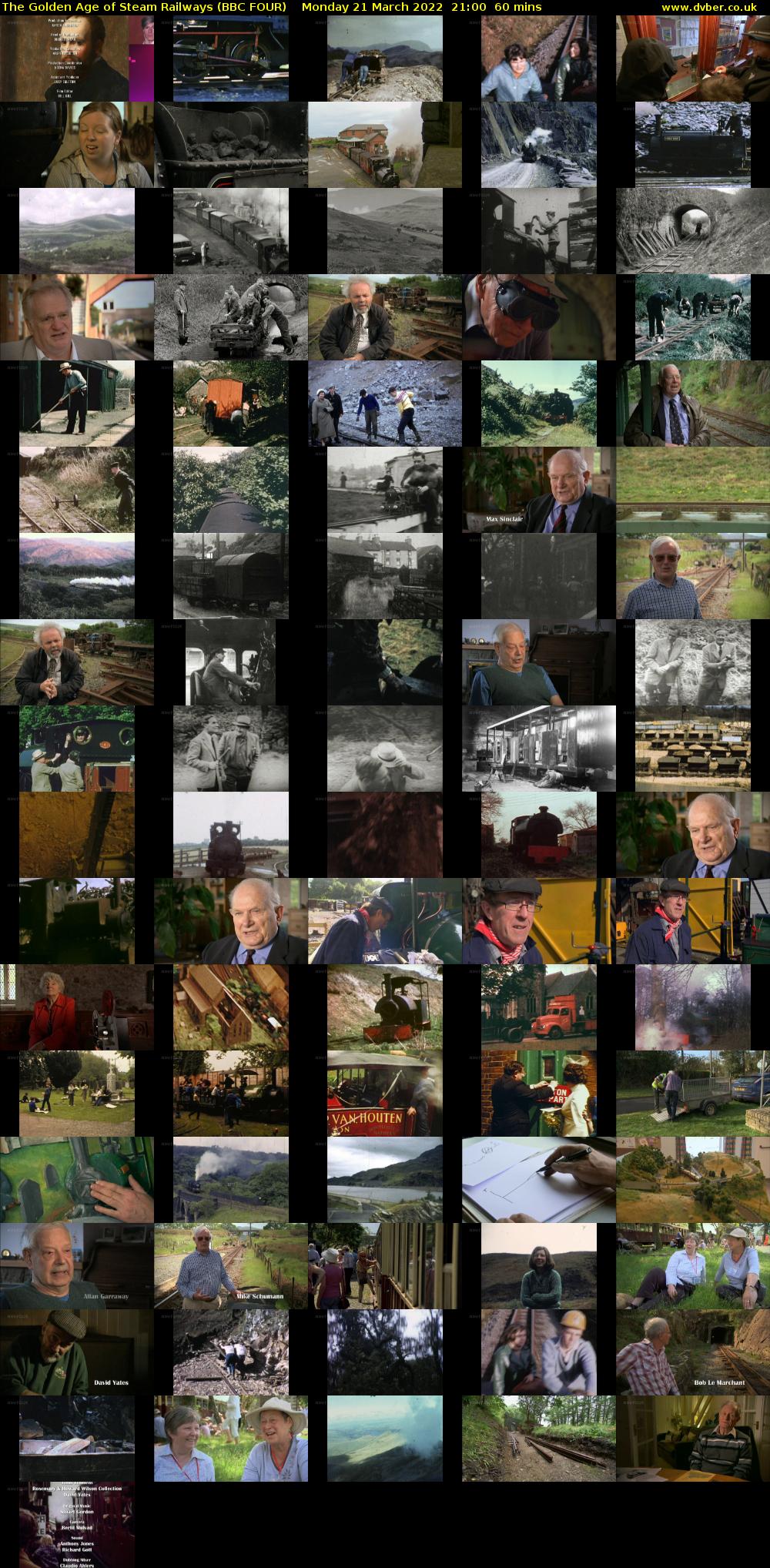 The Golden Age of Steam Railways (BBC FOUR) Monday 21 March 2022 21:00 - 22:00