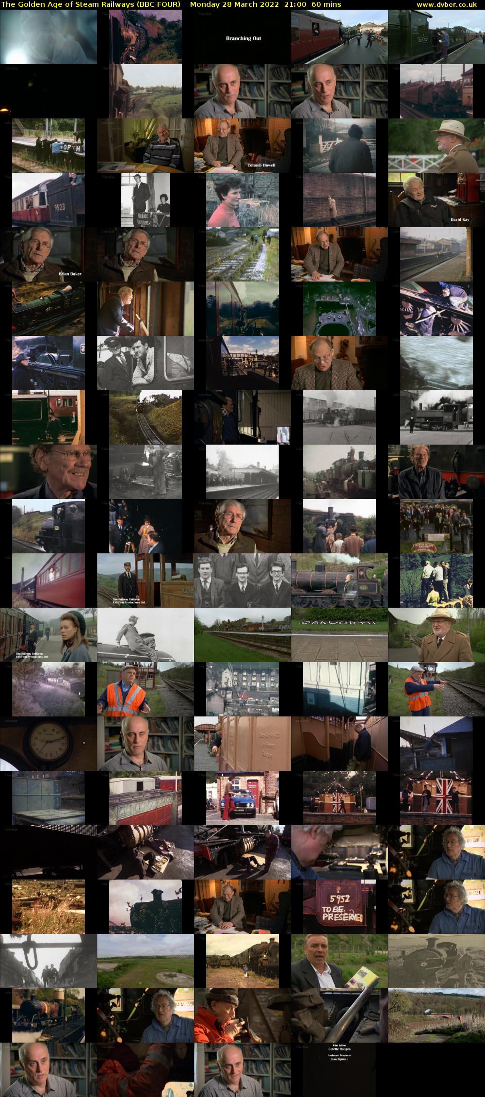 The Golden Age of Steam Railways (BBC FOUR) Monday 28 March 2022 21:00 - 22:00