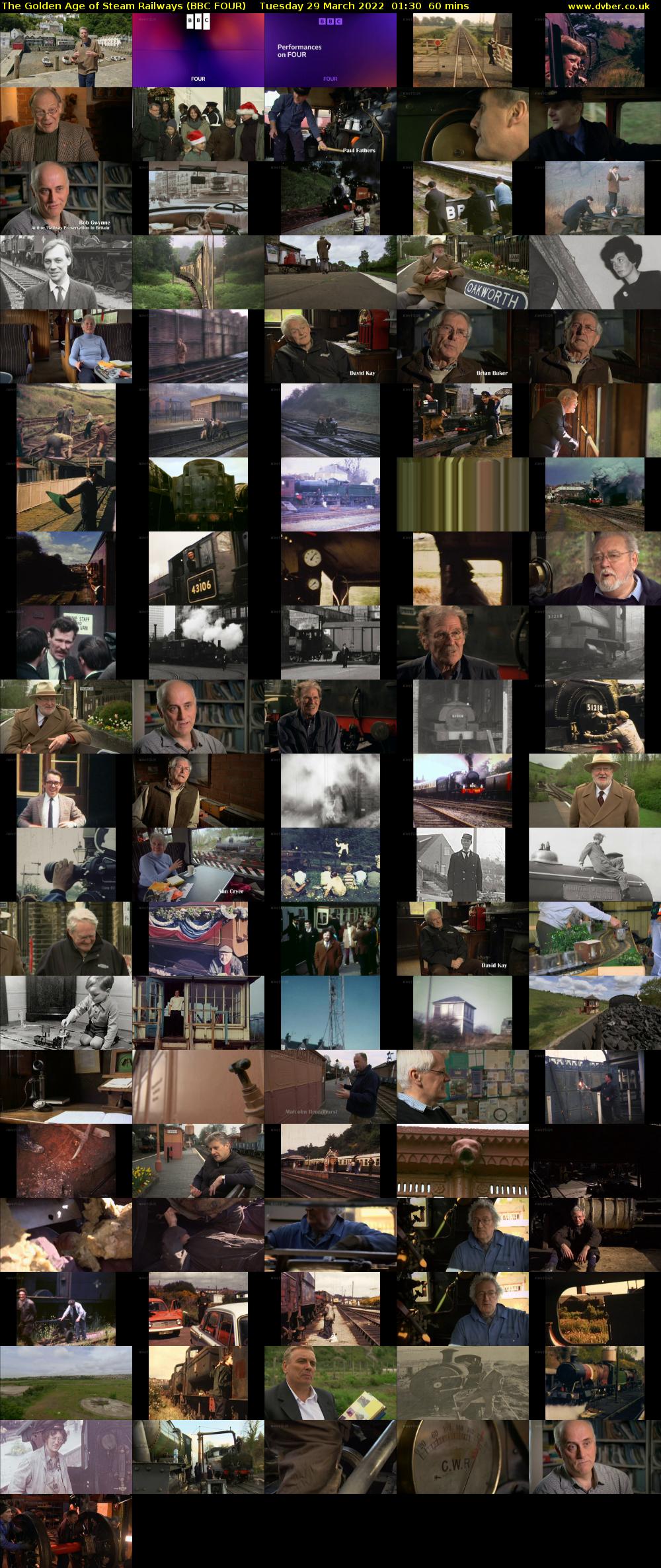 The Golden Age of Steam Railways (BBC FOUR) Tuesday 29 March 2022 01:30 - 02:30