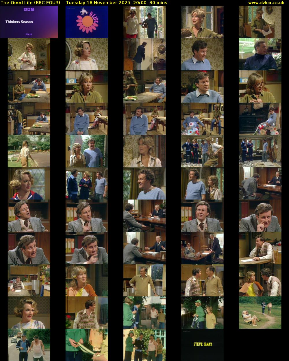 The Good Life (BBC FOUR) Tuesday 18 November 2025 20:00 - 20:30