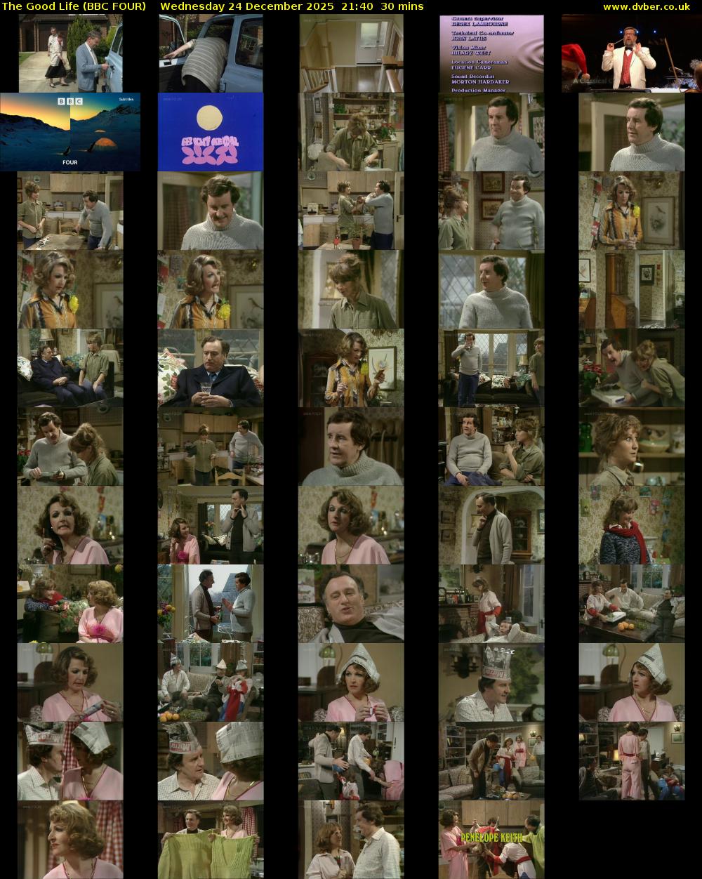 The Good Life (BBC FOUR) Wednesday 24 December 2025 21:40 - 22:10