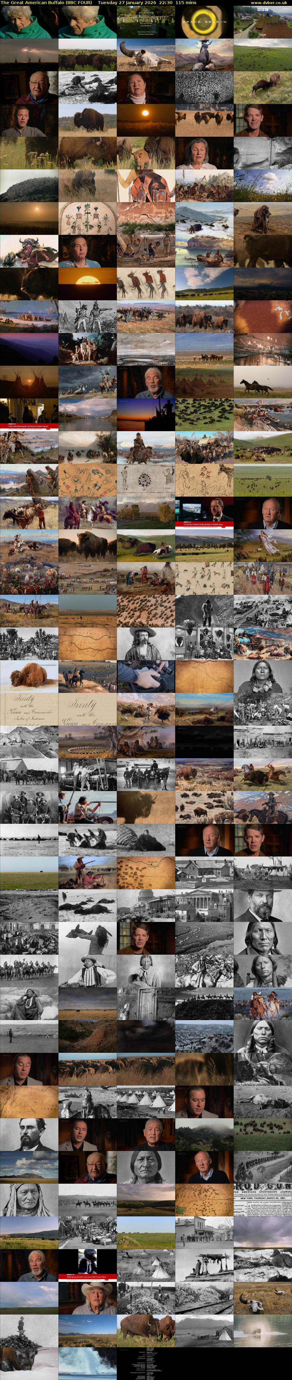The Great American Buffalo (BBC FOUR) Tuesday 27 January 2026 22:30 - 00:25