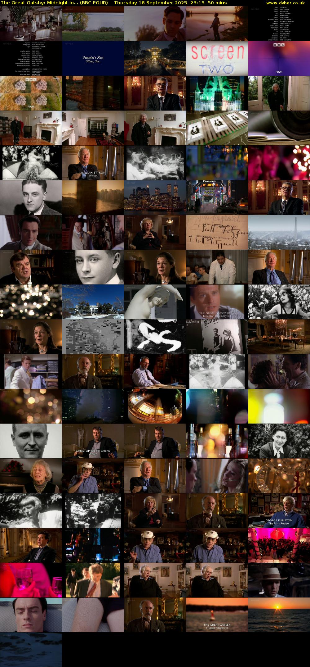 The Great Gatsby: Midnight in... (BBC FOUR) Thursday 18 September 2025 23:15 - 00:05