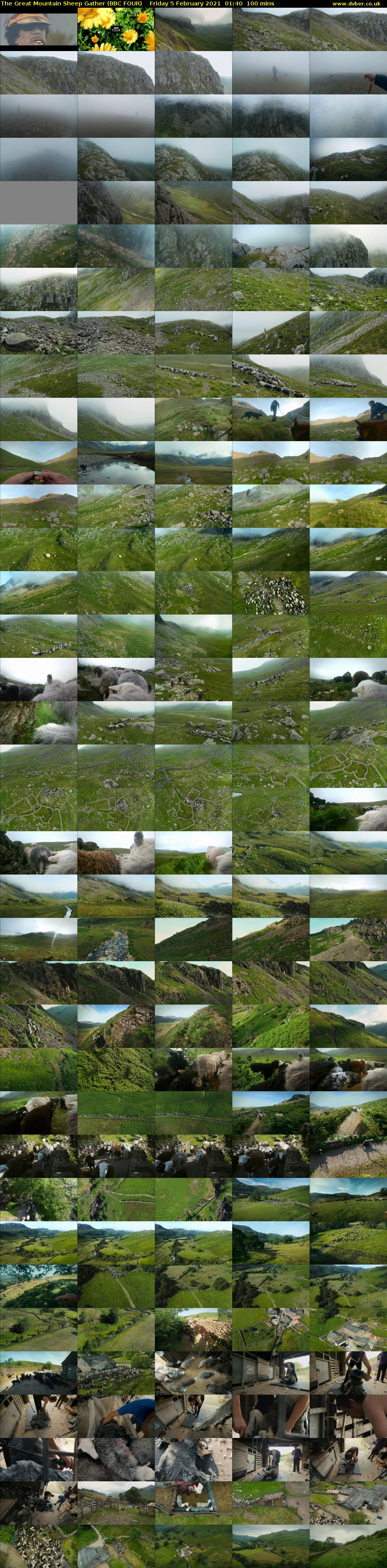 The Great Mountain Sheep Gather (BBC FOUR) Friday 5 February 2021 01:40 - 03:20