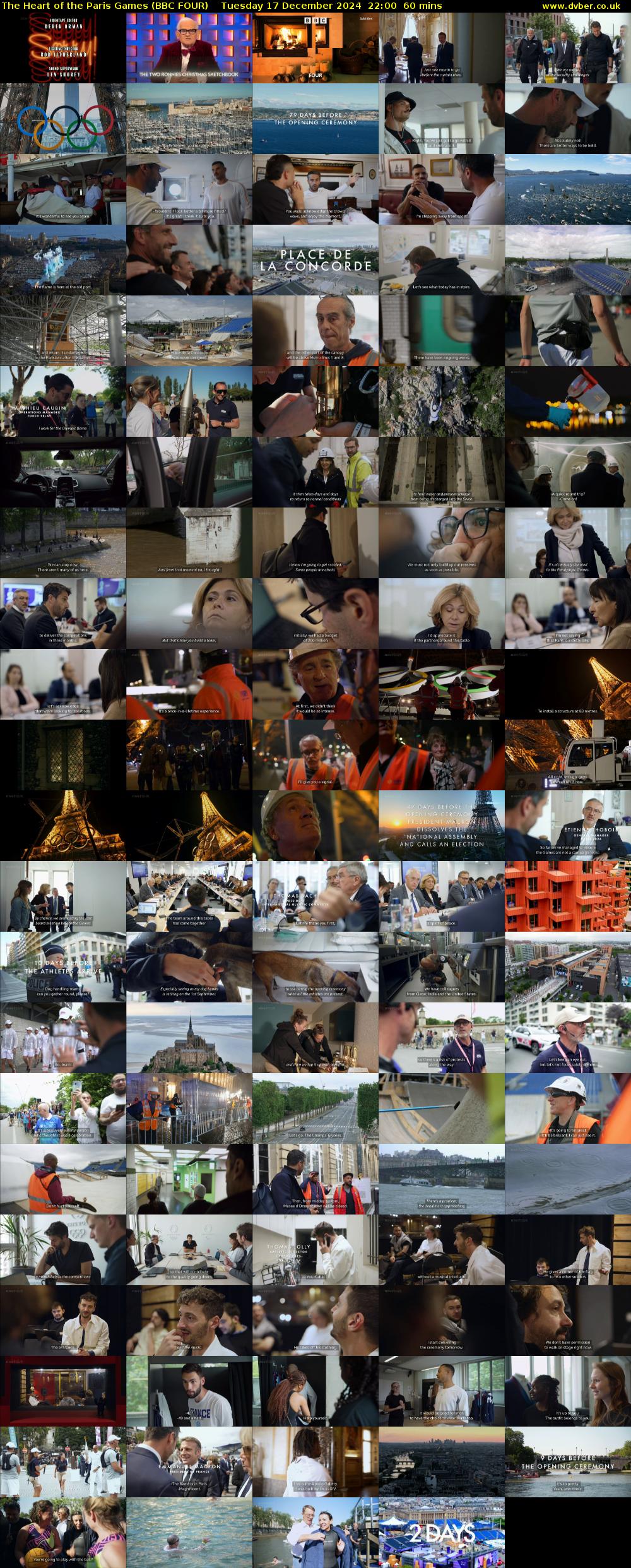 The Heart of the Paris Games (BBC FOUR) Tuesday 17 December 2024 22:00 - 23:00