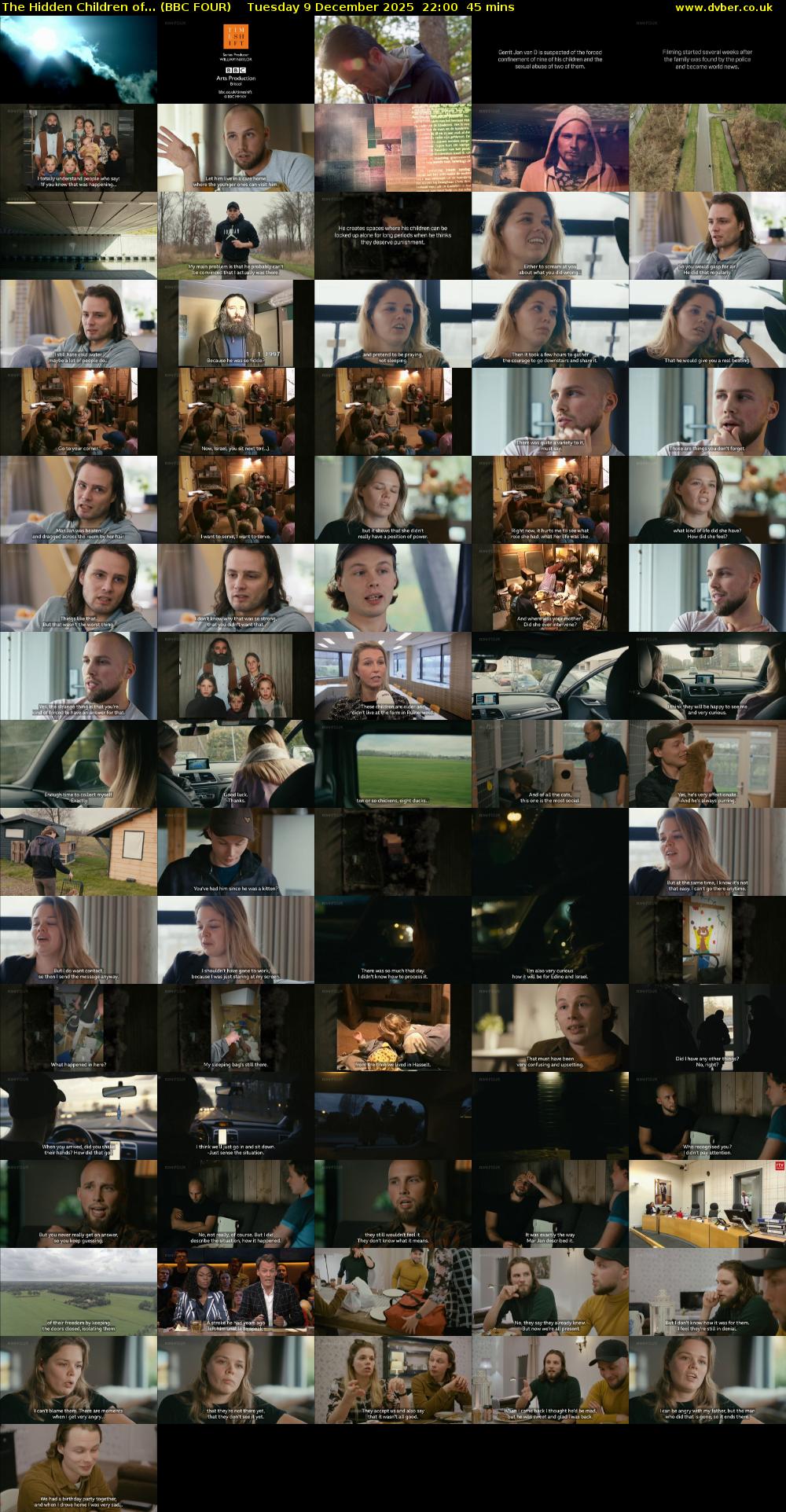 The Hidden Children of... (BBC FOUR) Tuesday 9 December 2025 22:00 - 22:45