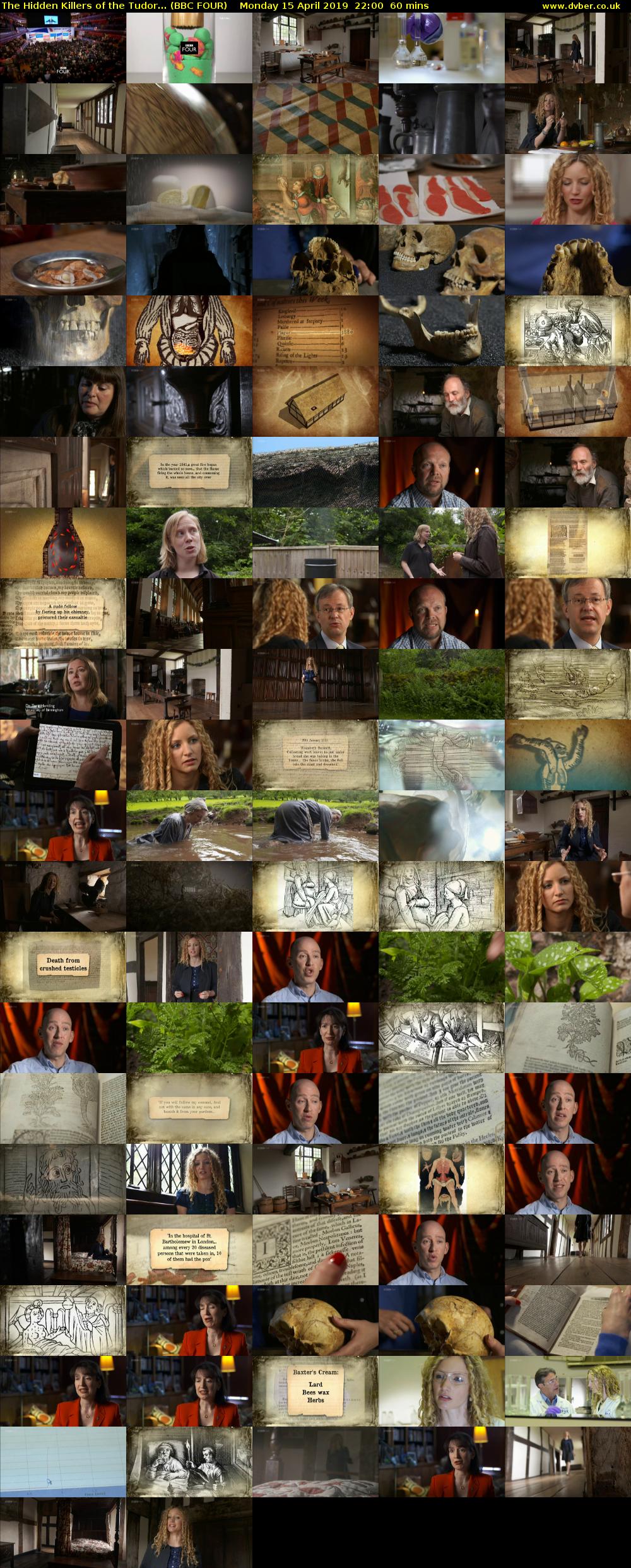 The Hidden Killers of the Tudor... (BBC FOUR) Monday 15 April 2019 22:00 - 23:00