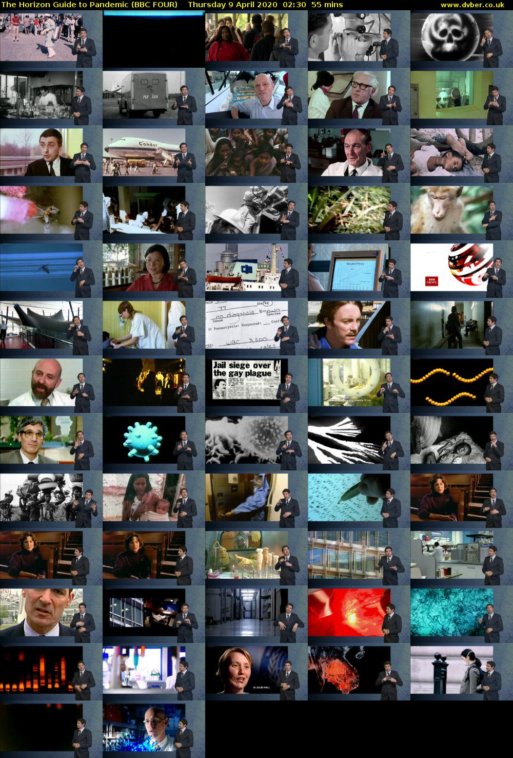 The Horizon Guide to Pandemic (BBC FOUR) Thursday 9 April 2020 02:30 - 03:25