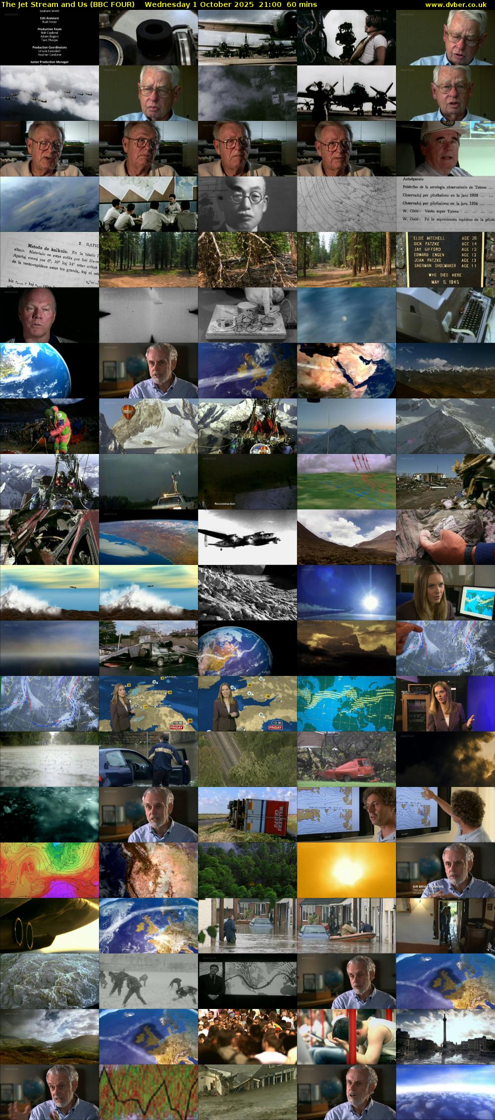 The Jet Stream and Us (BBC FOUR) Wednesday 1 October 2025 21:00 - 22:00