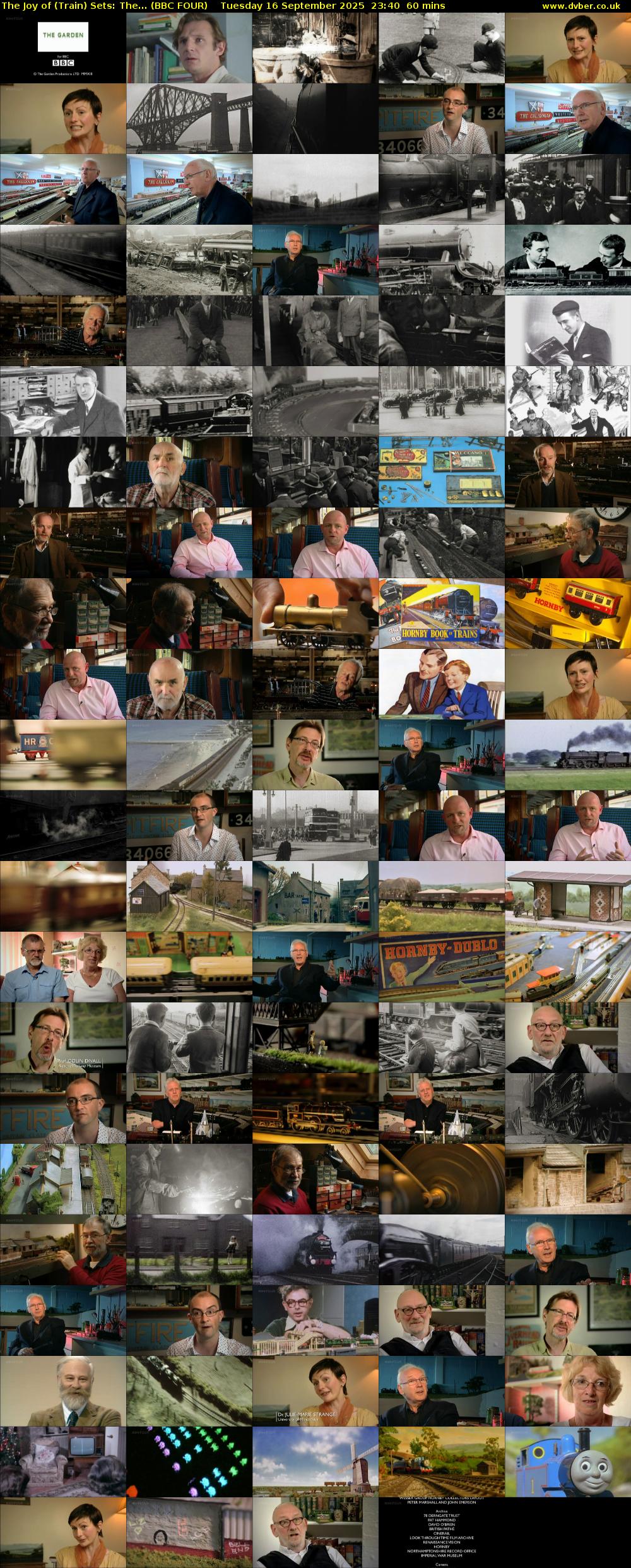 The Joy of (Train) Sets: The... (BBC FOUR) Tuesday 16 September 2025 23:40 - 00:40