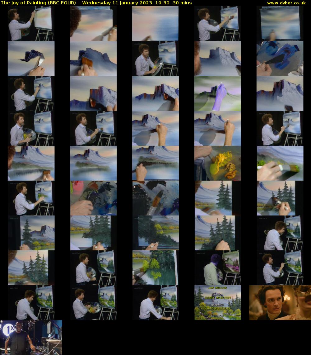 The Joy of Painting (BBC FOUR) Wednesday 11 January 2023 19:30 - 20:00
