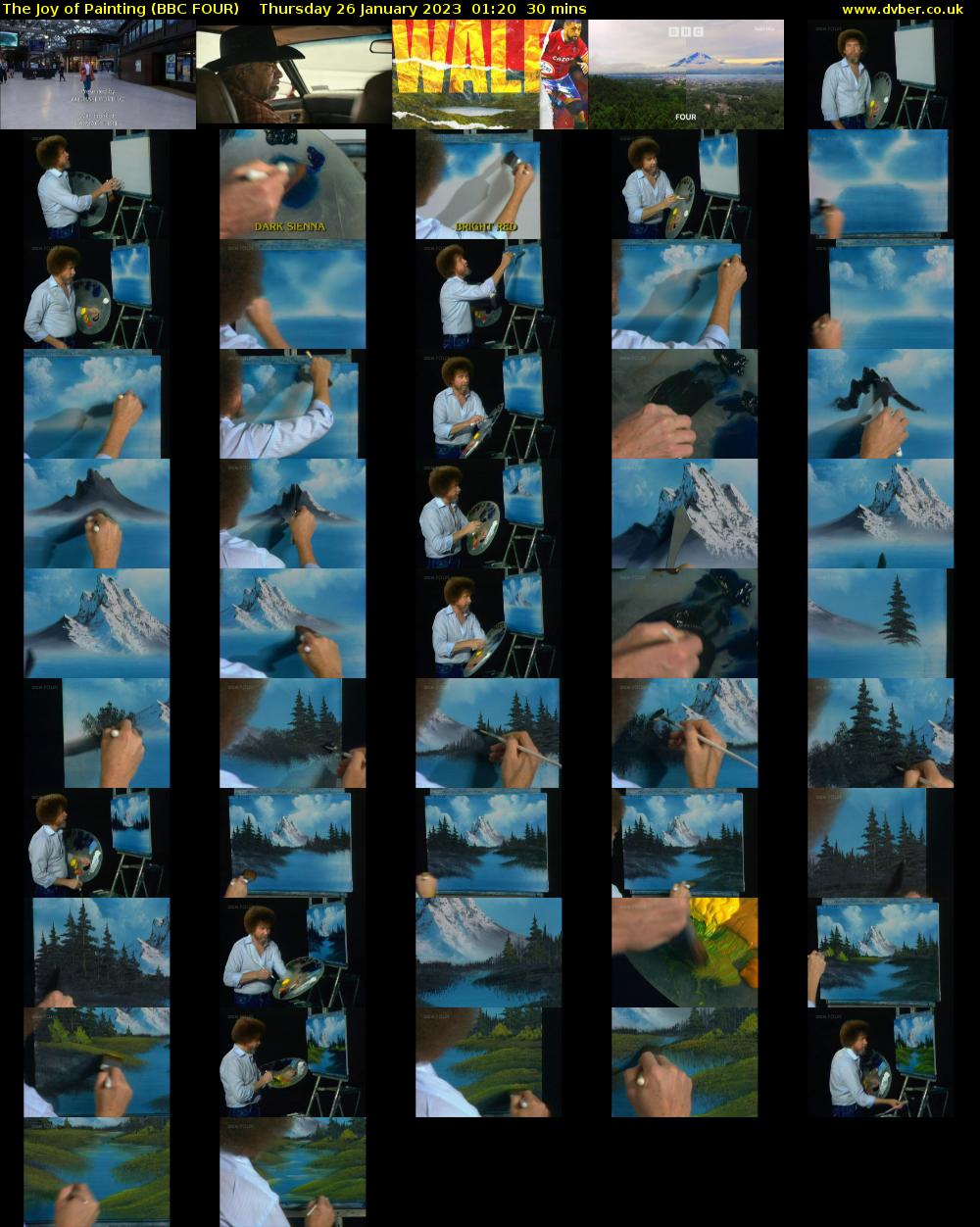 The Joy of Painting (BBC FOUR) Thursday 26 January 2023 01:20 - 01:50