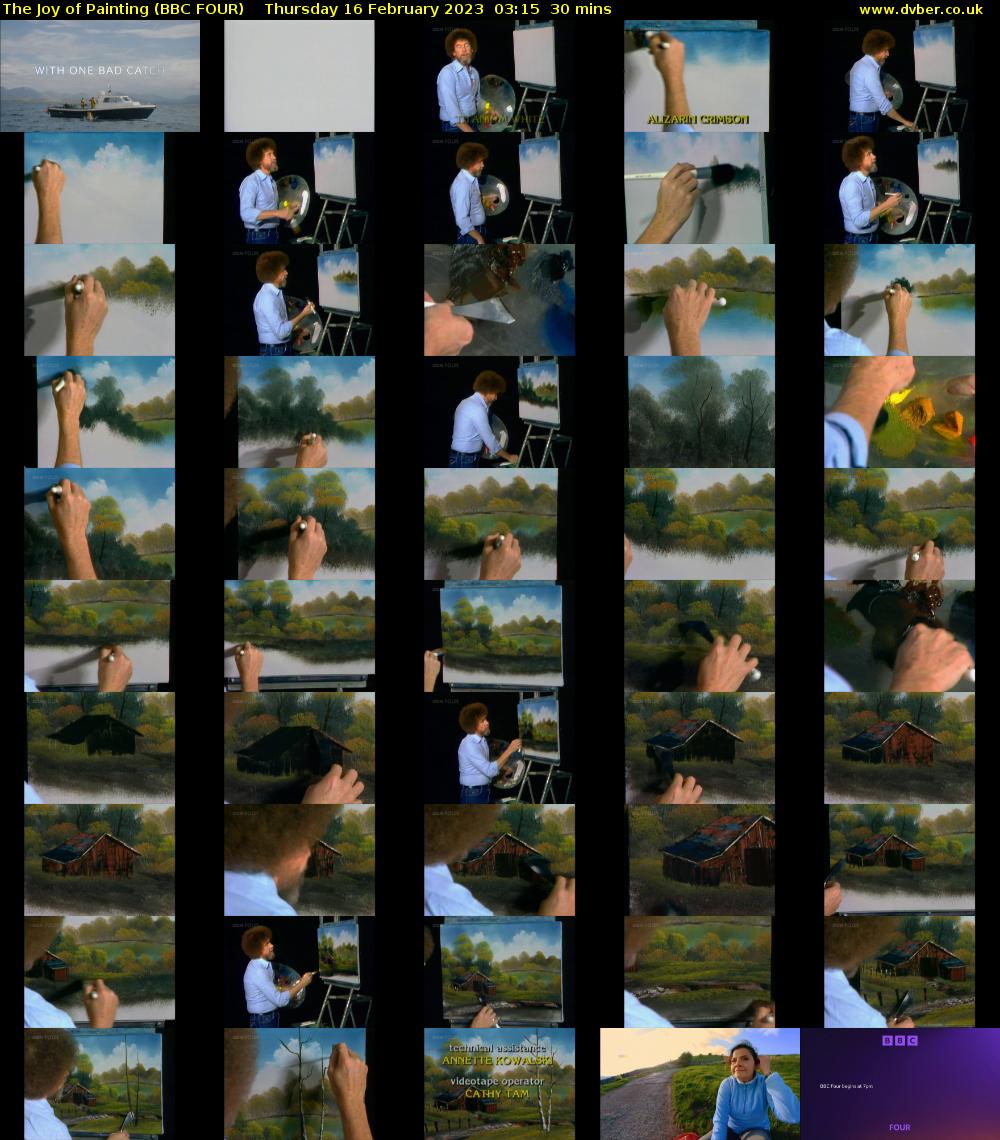The Joy of Painting (BBC FOUR) Thursday 16 February 2023 03:15 - 03:45