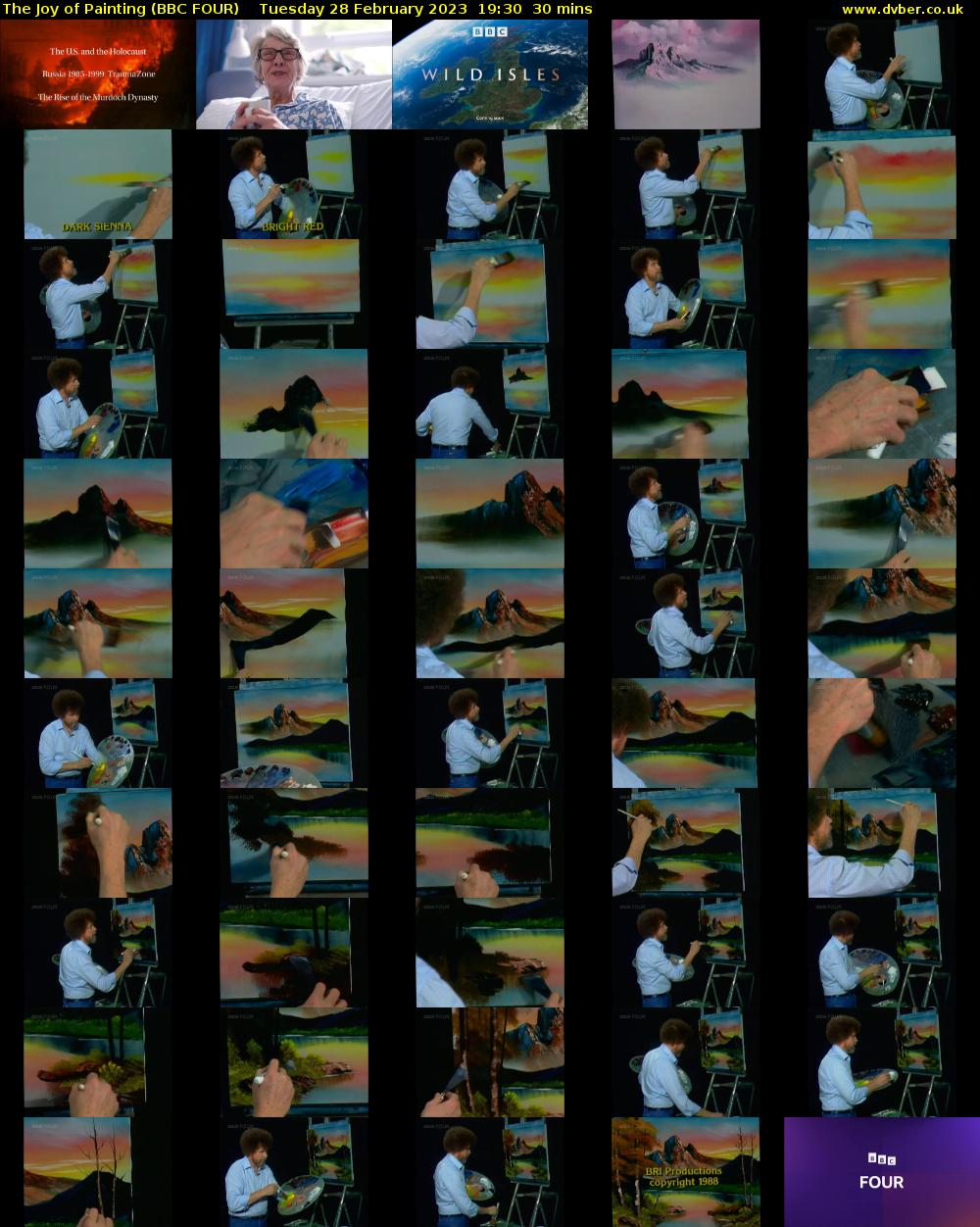 The Joy of Painting (BBC FOUR) Tuesday 28 February 2023 19:30 - 20:00