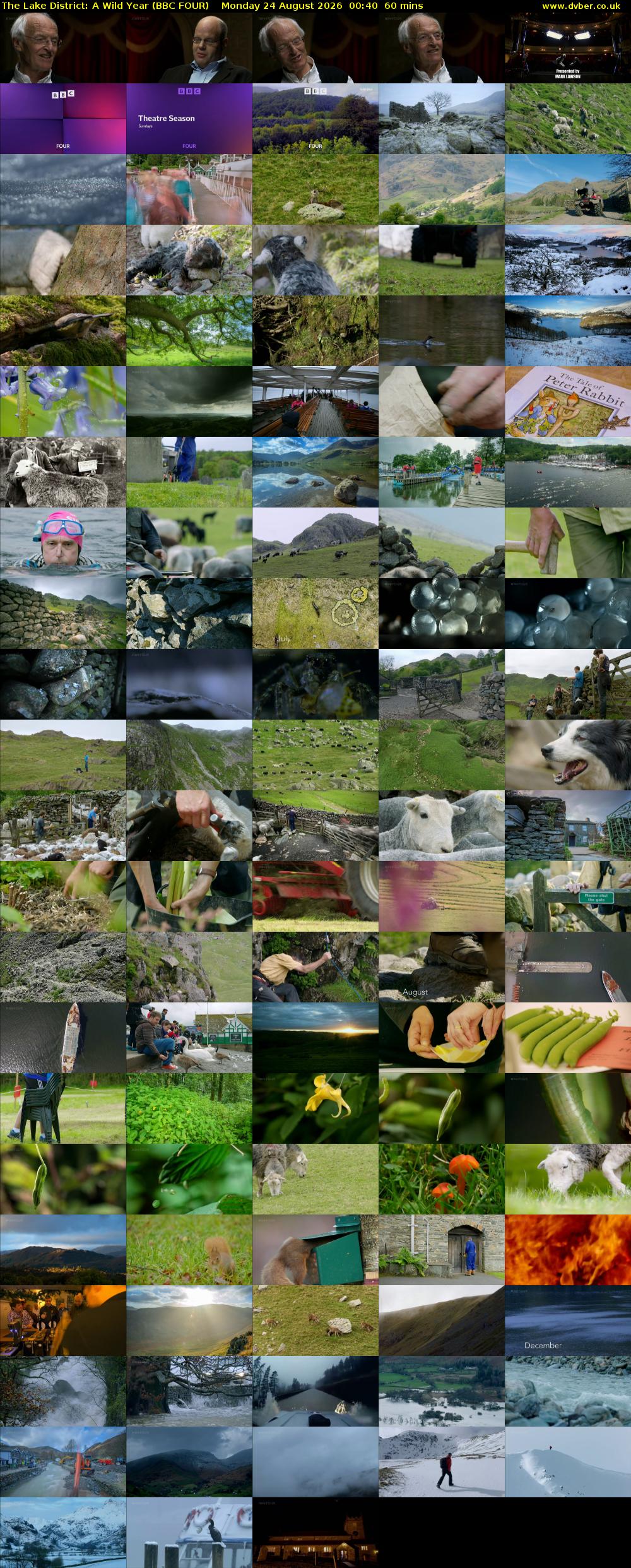 The Lake District: A Wild Year (BBC FOUR) Monday 24 August 2026 00:40 - 01:40