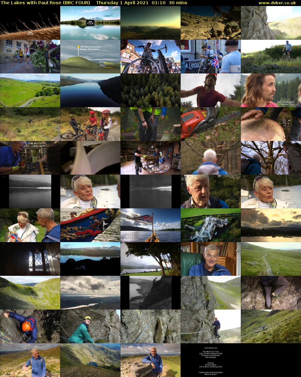The Lakes with Paul Rose (BBC FOUR) Thursday 1 April 2021 01:10 - 01:40