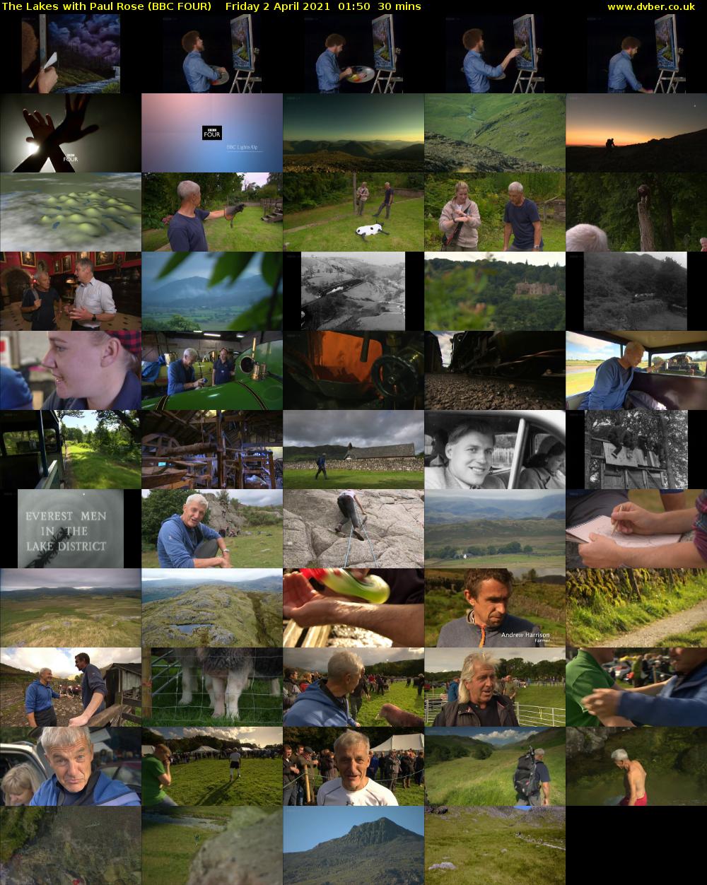 The Lakes with Paul Rose (BBC FOUR) Friday 2 April 2021 01:50 - 02:20